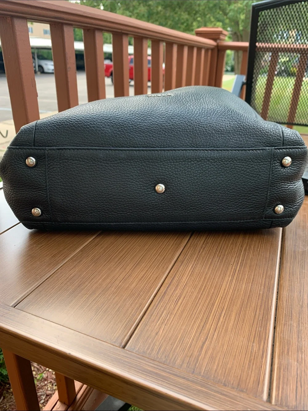 Furla  Black Pebbled Leather Slouch Hobo